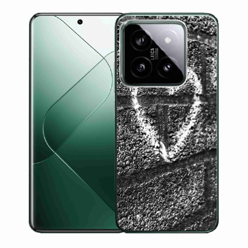 Gelový kryt mmCase na Xiaomi 14 - srdce na zdi