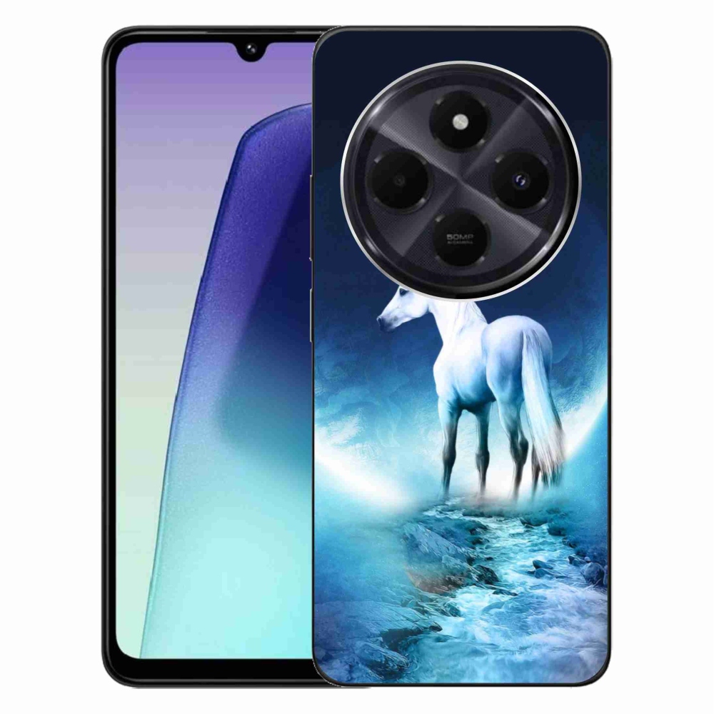Gelový kryt mmCase na Xiaomi Redmi 14C/Poco C75 - bílý jednorožec