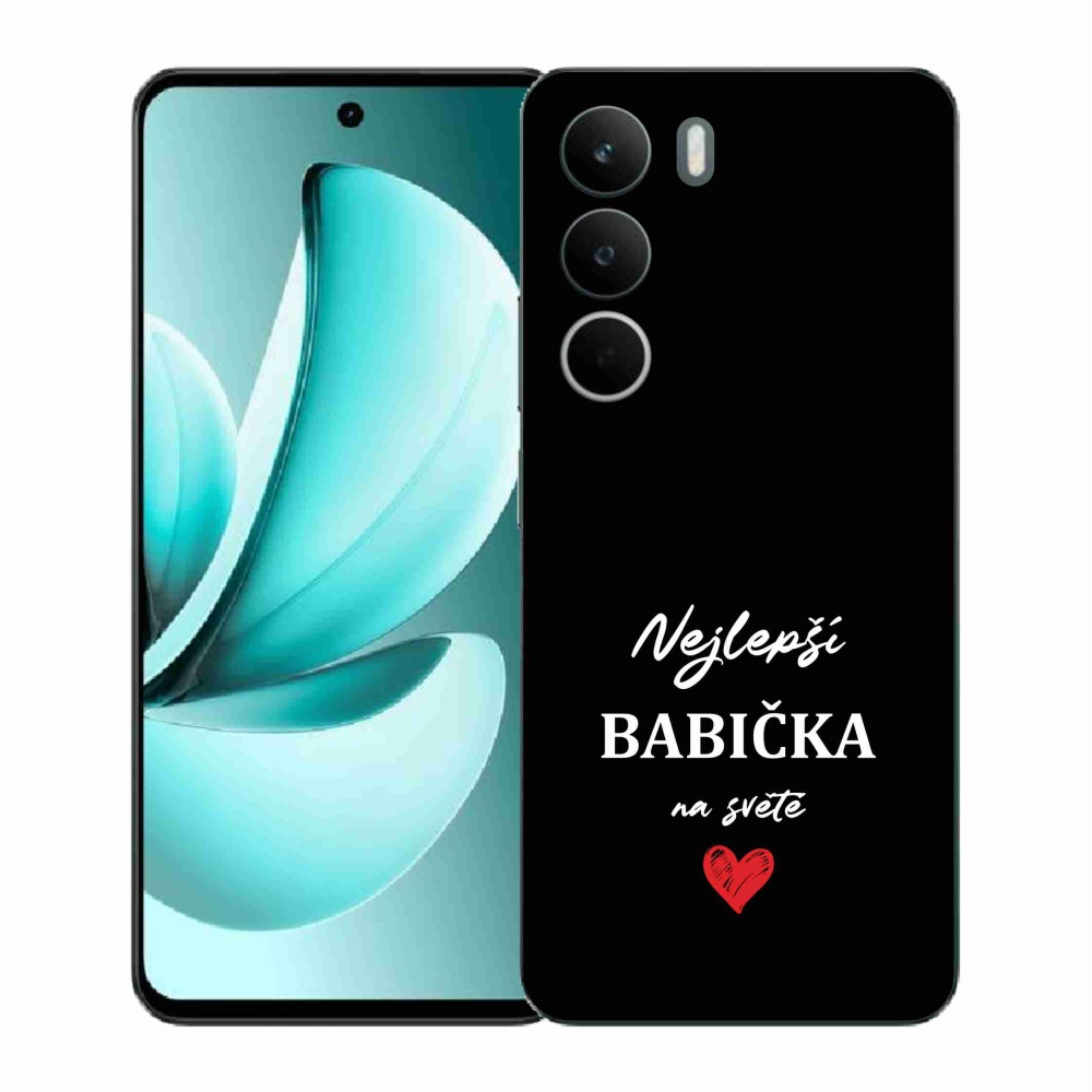 Gelový kryt mmCase na Realme C71 - nejlepší babička 1 černé pozadí