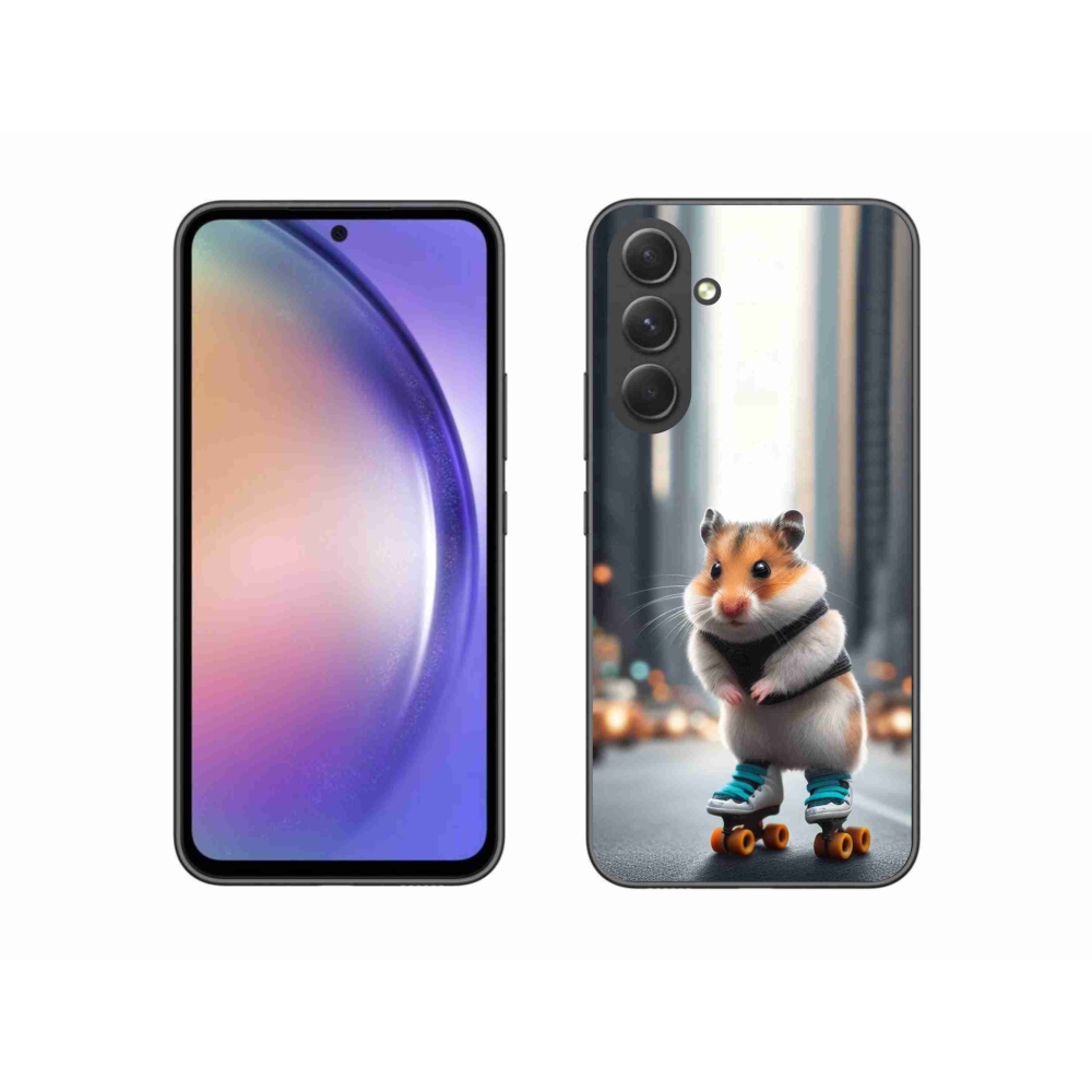 Gelový kryt mmCase na Samsung Galaxy A54 5G - křeček na bruslích