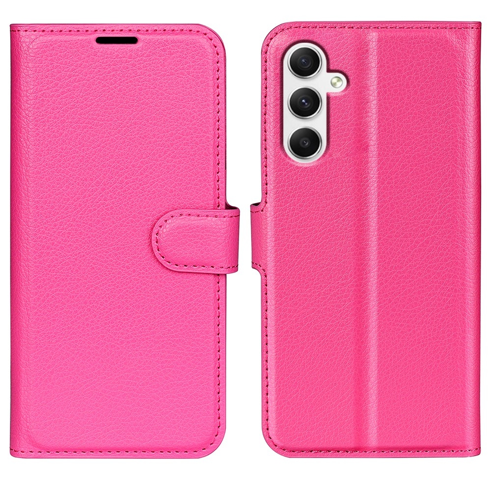 Litchi knížkové pouzdro na Samsung Galaxy A35 5G - rose