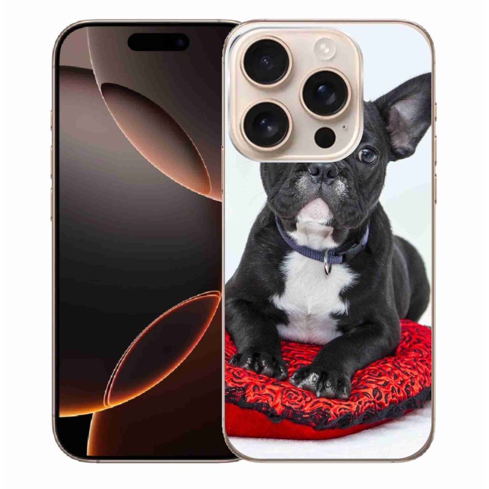 Gelový obal mmCase na iPhone 16 Pro Max - buldok