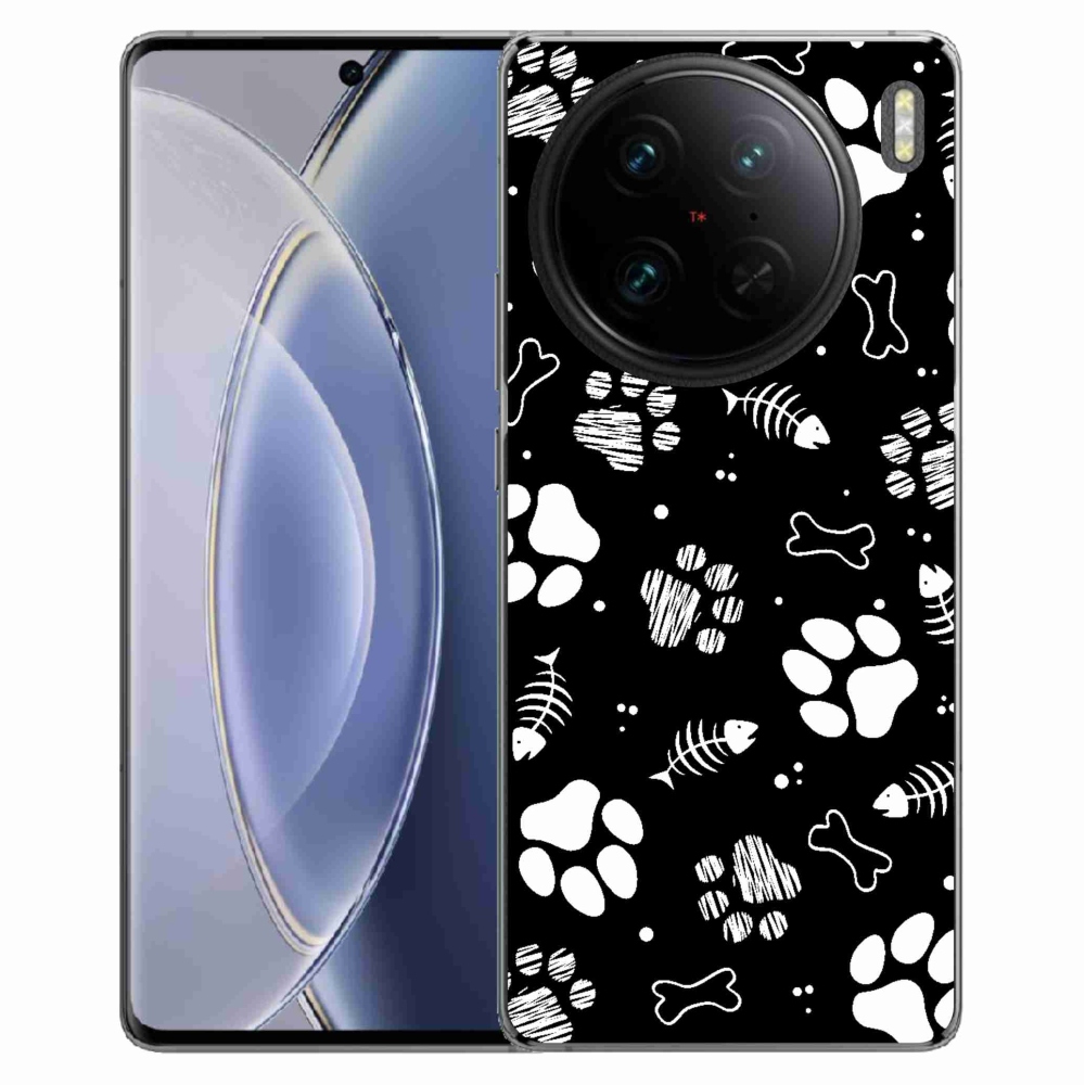 Gelový kryt mmCase na Vivo X90 Pro - psí tlapky