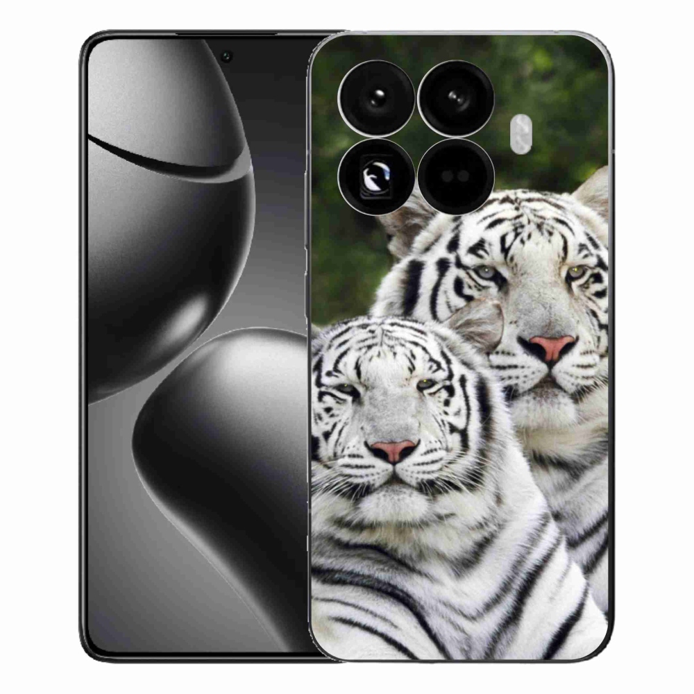 Gelový kryt mmCase na Xiaomi 15T Pro - bílí tygři