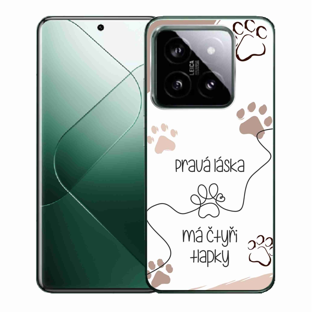Gelový kryt mmCase na Xiaomi 14 - psí motiv 1 bílé pozadí