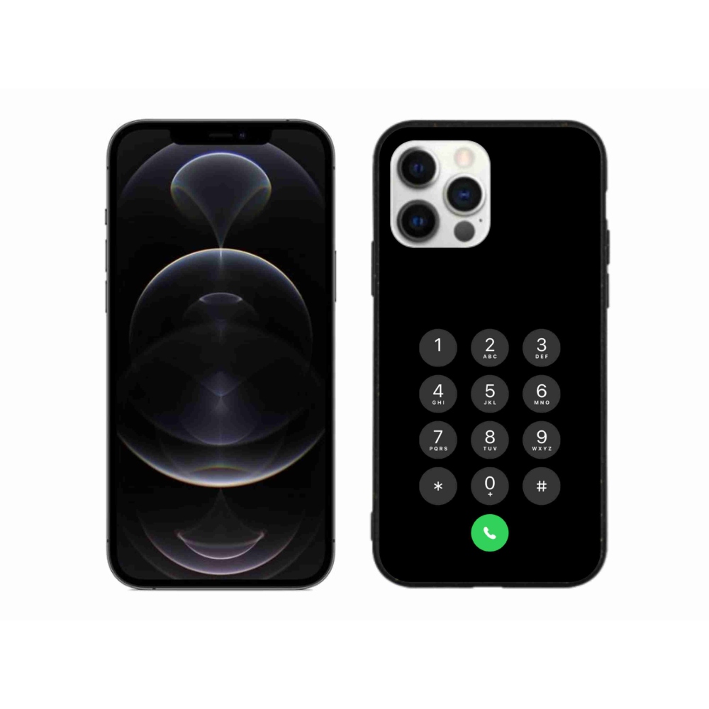 Gelový kryt mmCase na iPhone 12 Pro Max - černý číselník