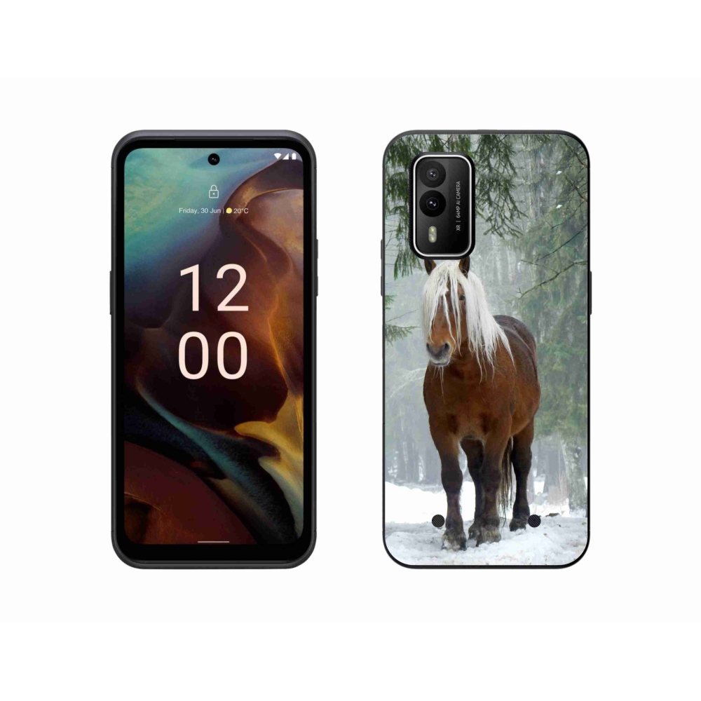 Gelový obal mmCase na Nokia XR21 - kůň v lese
