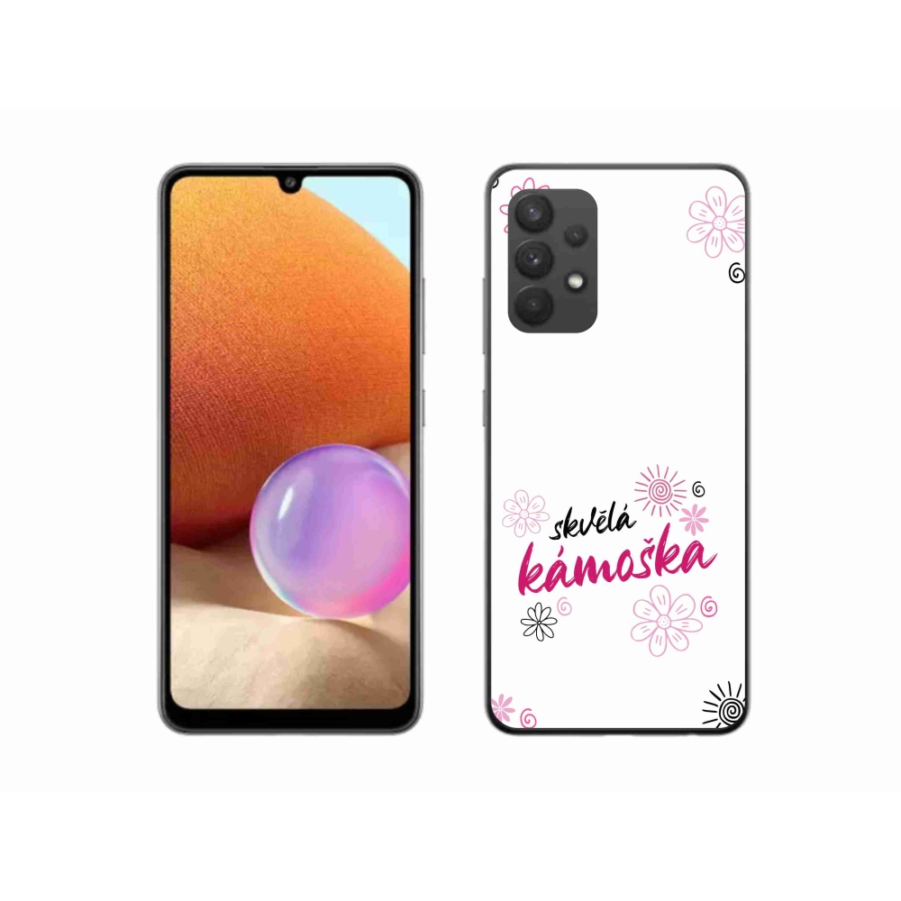 Gelový kryt mmCase na Samsung Galaxy A32 4G - skvělá kámoška bílé pozadí