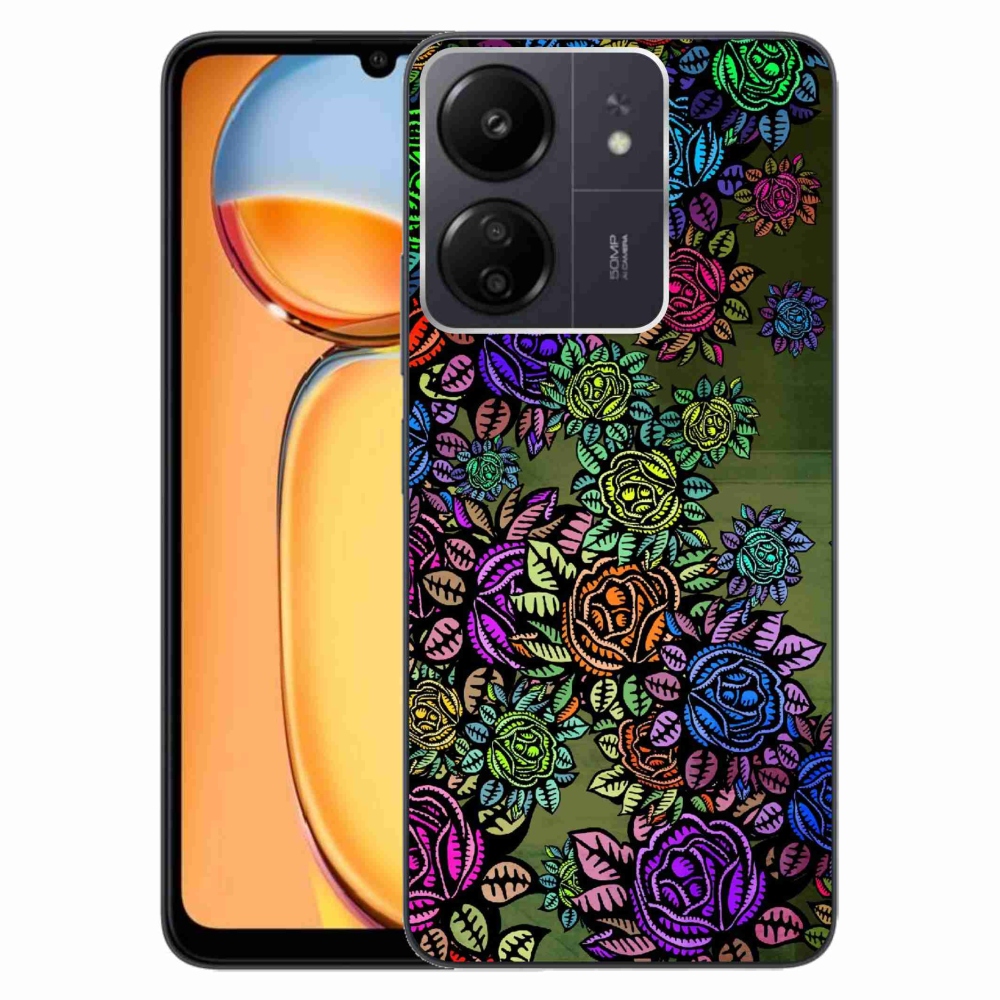 Gelový kryt mmCase na Xiaomi Poco C65/Redmi 13C - květiny 6