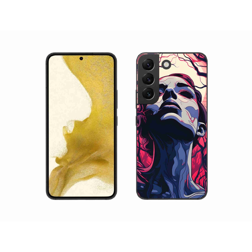 Gelový kryt mmCase na Samsung Galaxy S22 5G - abstraktní obličej
