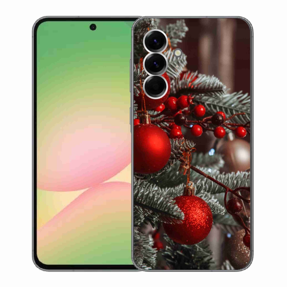 Gelový kryt mmCase na Samsung Galaxy A56 5G - vánoční ozdoby 2