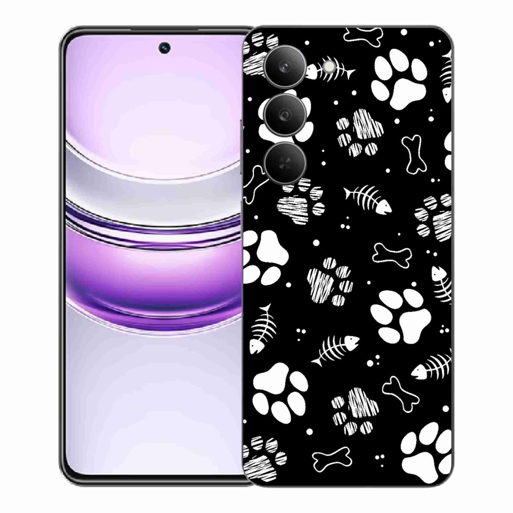 Gelový kryt mmCase na Realme 14x 5G - psí tlapky