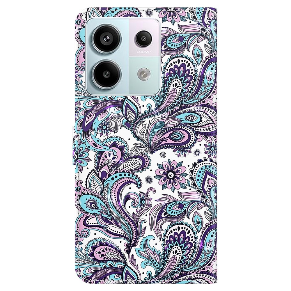 Print knížkové pouzdro na Xiaomi Redmi Note 13 Pro 5G/Poco X6 5G - kašmírový vzor
