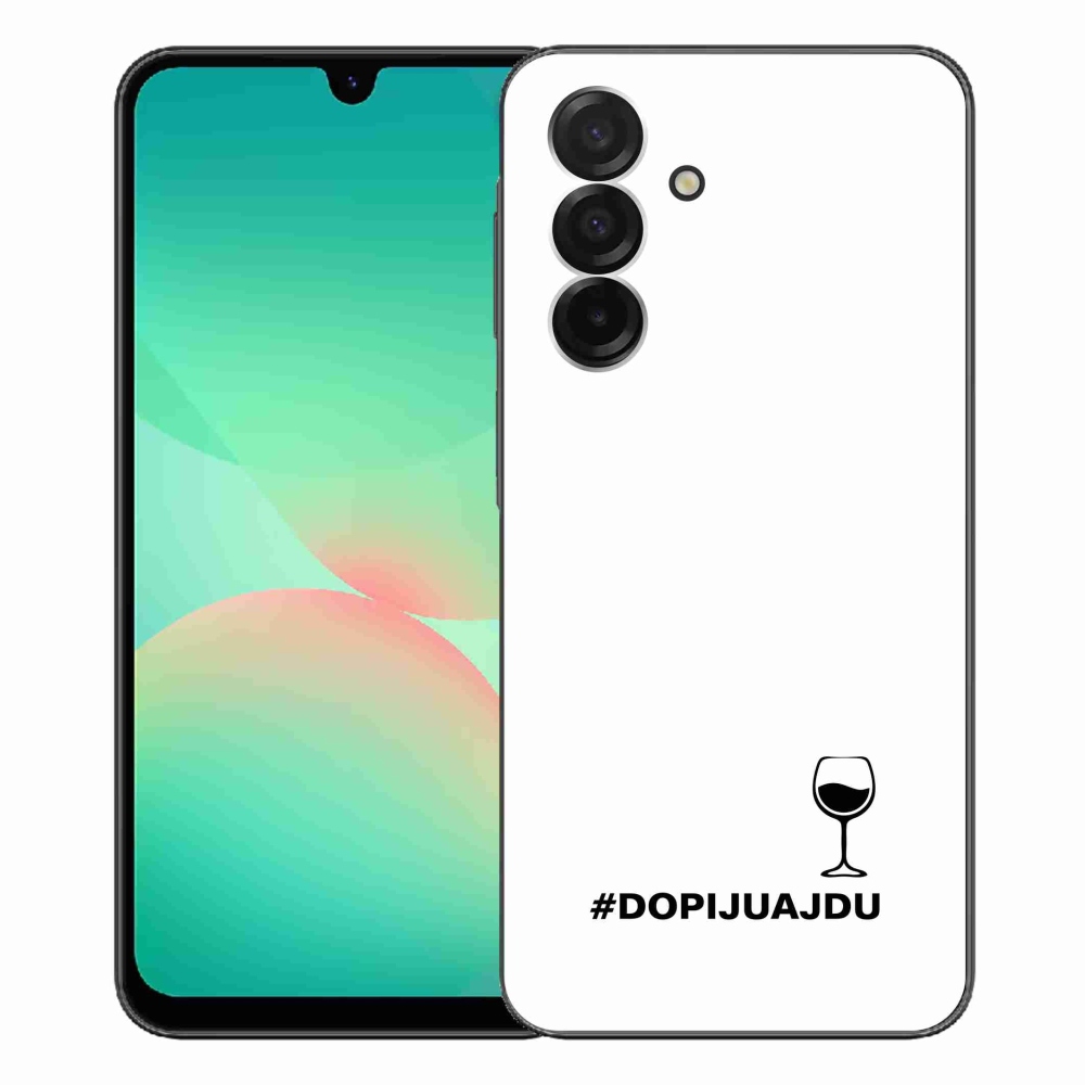 Gelový kryt mmCase na Samsung Galaxy A26 5G - vinný motiv bílé pozadí