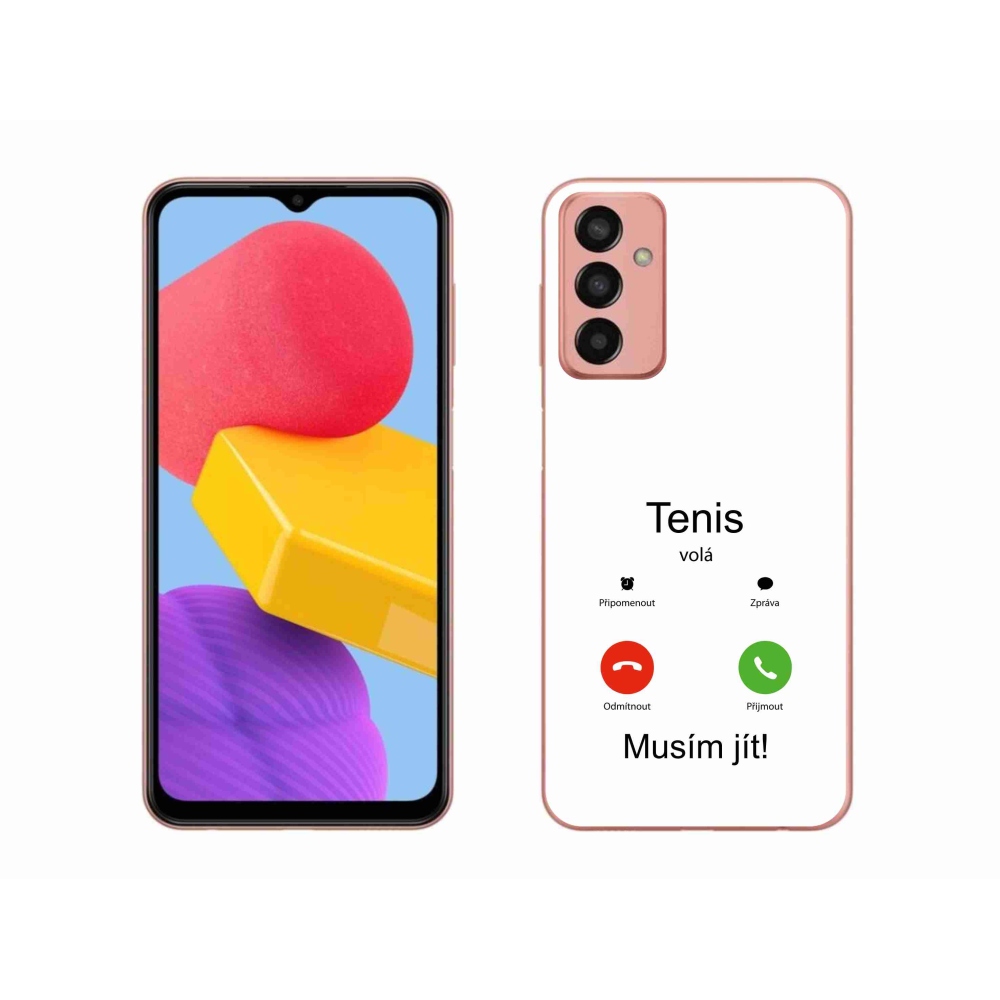 Gelový kryt mmCase na Samsung Galaxy M13 - tenis volá bílé pozadí