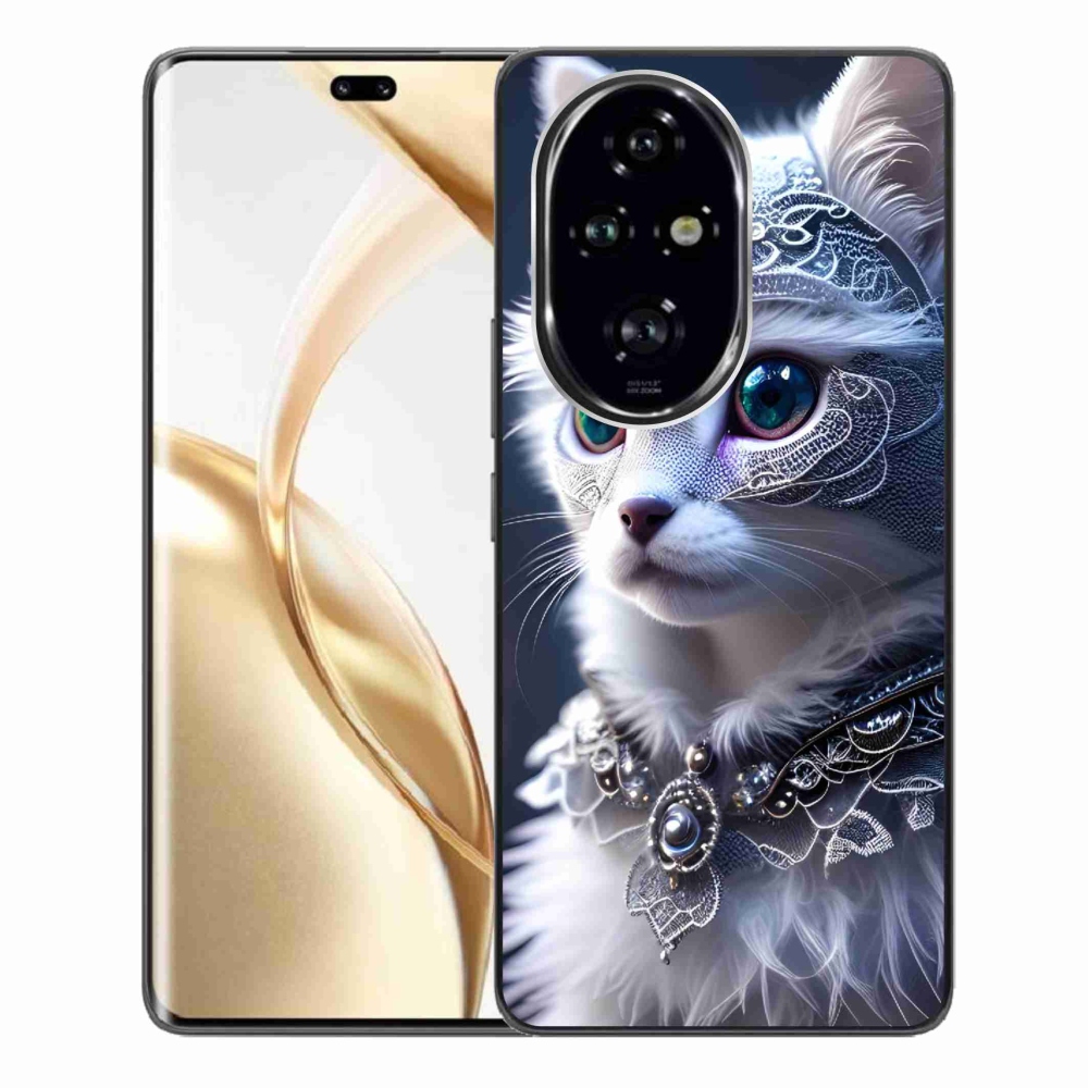Gelový kryt mmCase na Honor 200 Pro 5G - bílá kočka