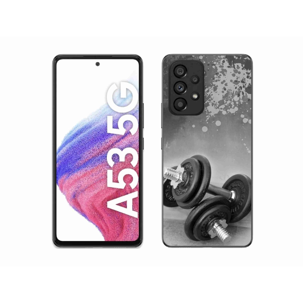 Gelový kryt mmCase na Samsung Galaxy A53 5G - činky 1