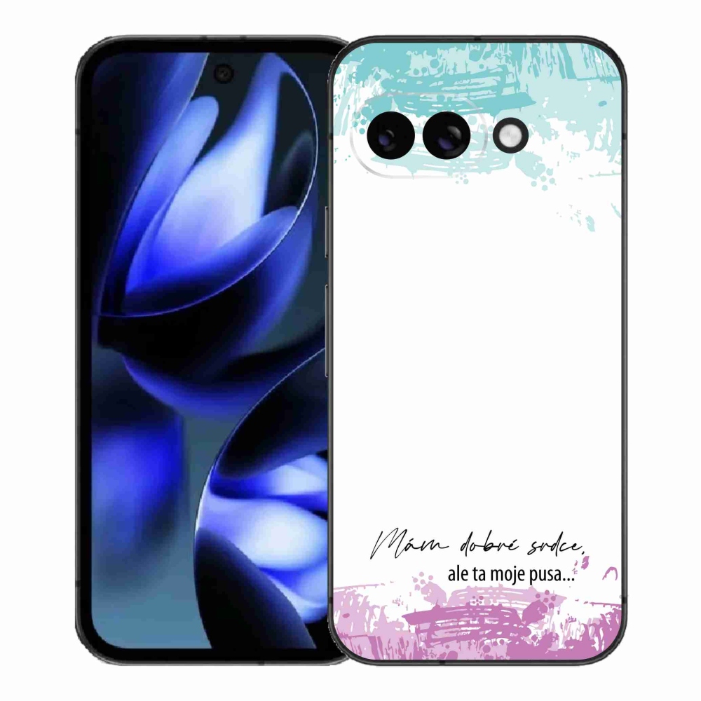Gelový kryt mmCase na Google Pixel 9a - vtipný text 3 bílé pozadí