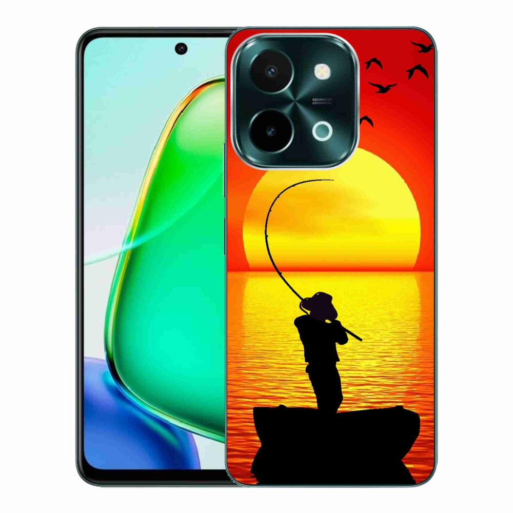 Gelový kryt mmCase na Vivo Y28 - rybaření