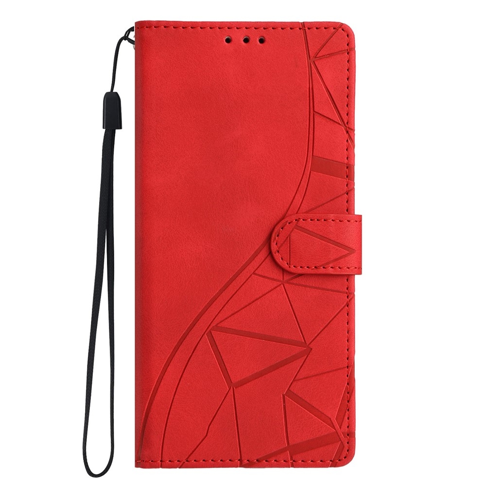 Triangles knížkové pouzdro na Xiaomi 15T - červené