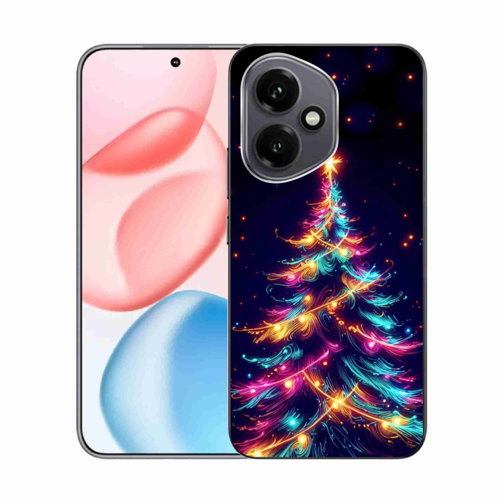 Gelový kryt mmCase na Honor 400 - neonový vánoční stromek