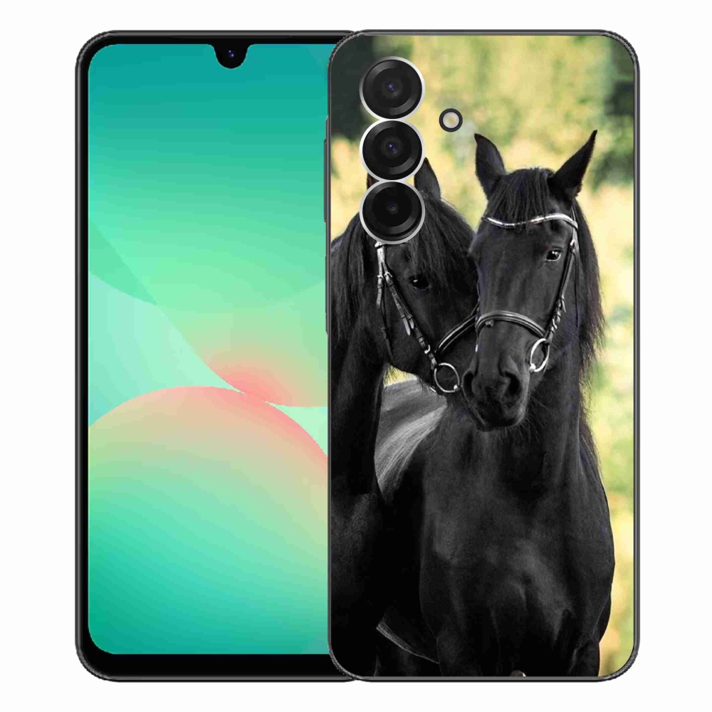 Gelový kryt mmCase na Samsung Galaxy A26 5G - dva černí koně