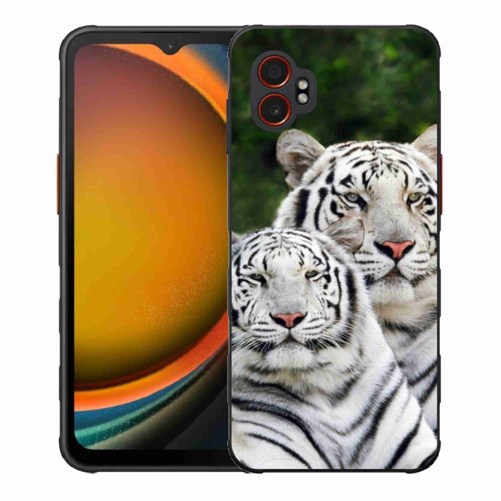 Gelový kryt mmCase na Samsung Galaxy Xcover 7 Pro - bílí tygři