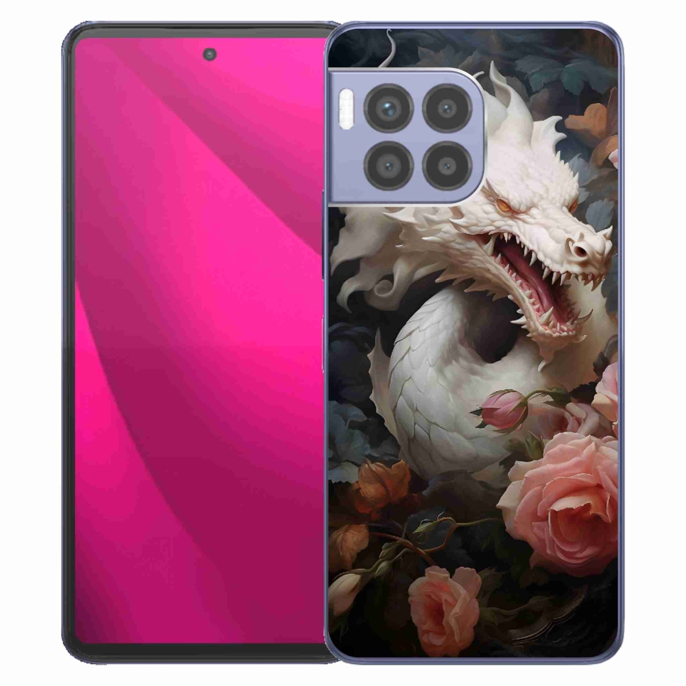 Gelový kryt mmCase na T-Mobile T Phone 2 Pro - bílý drak