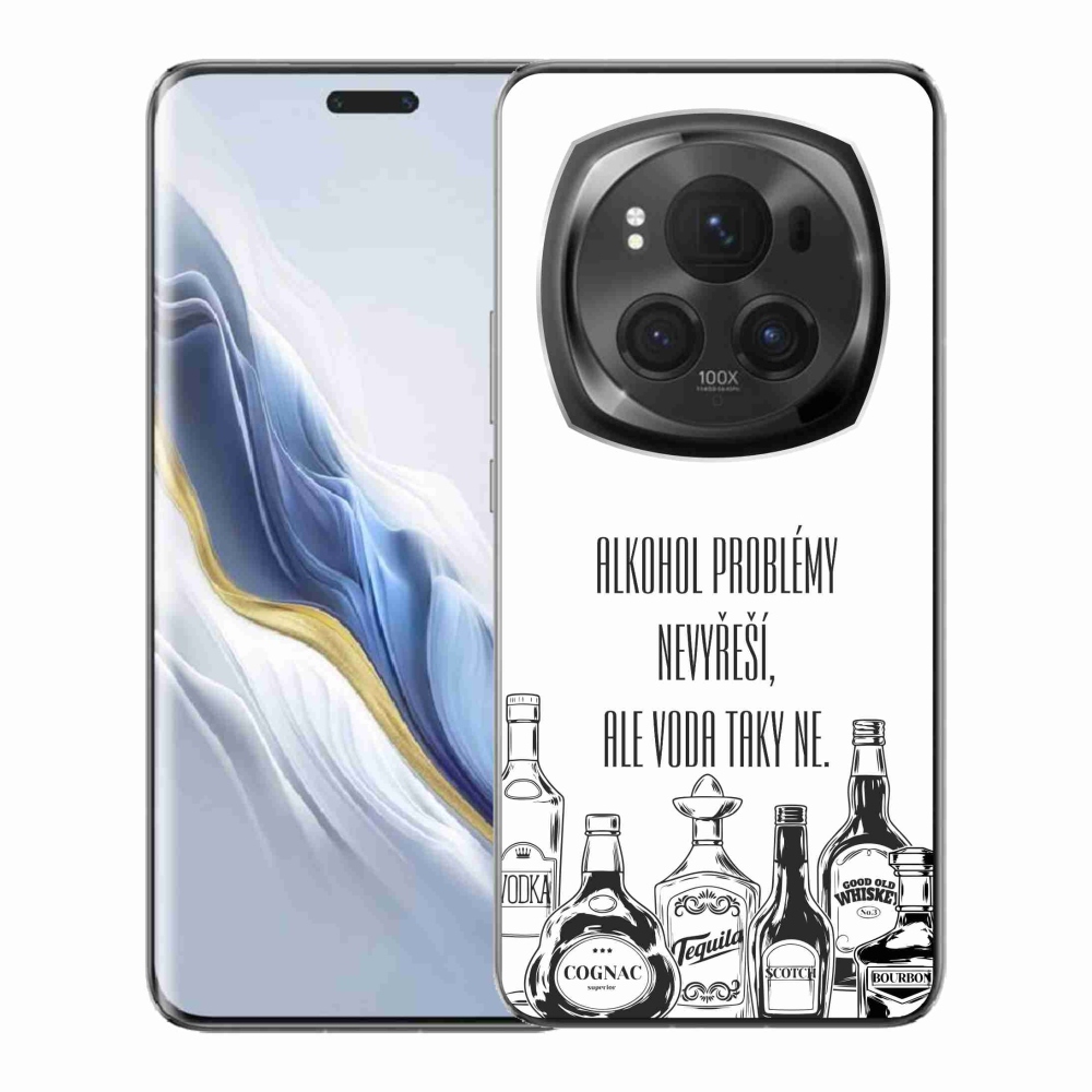 Gelový kryt mmCase na Honor Magic 6 Pro 5G - vtipný text bílé pozadí