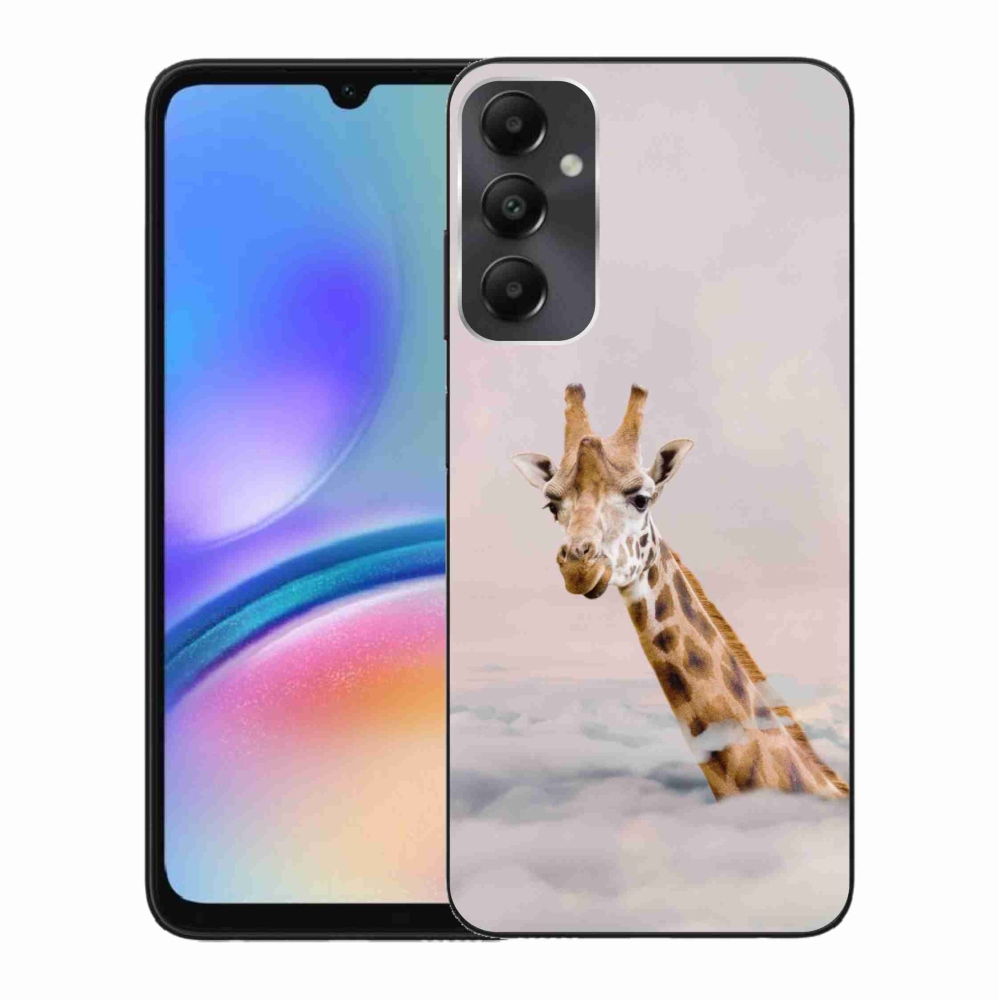 Gelový kryt mmCase na Samsung Galaxy A05s - žirafa v oblacích