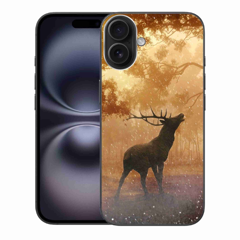 Gelový kryt mmCase na iPhone 16 Plus - jelen v říji