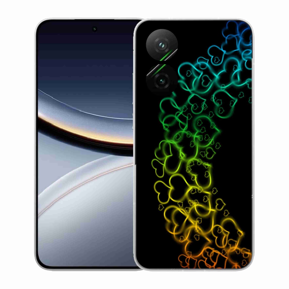 Gelový kryt mmCase na Xiaomi Poco F7 5G - barevná srdíčka