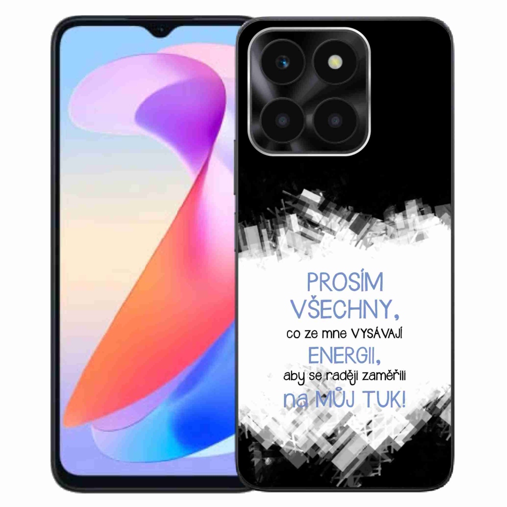 Gelový kryt mmCase na Honor X6a - vtipný text 1 modrý