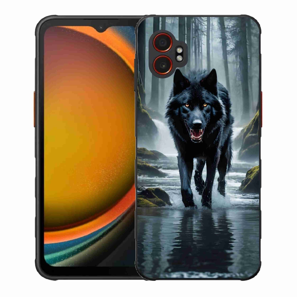 Gelový kryt mmCase na Samsung Galaxy Xcover 7 Pro - černý vlk