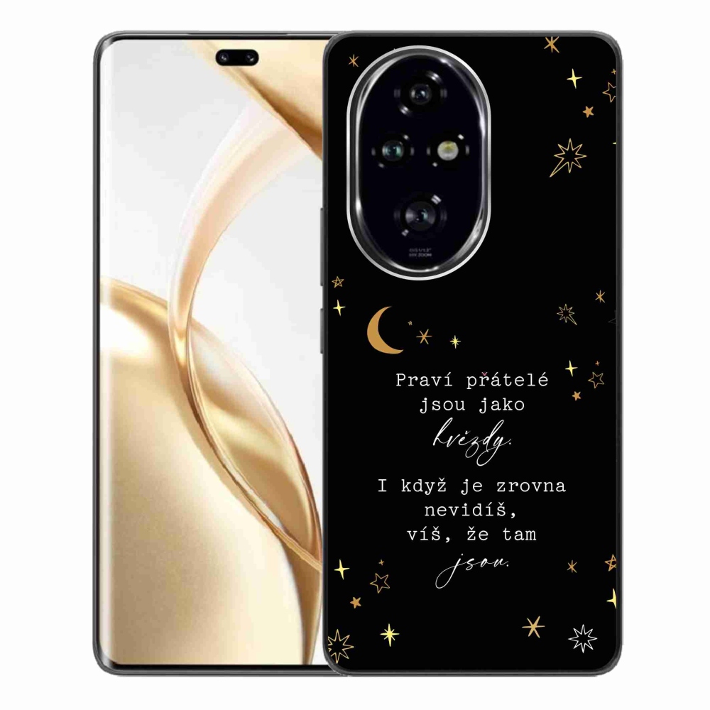 Gelový kryt mmCase na Honor 200 Pro 5G - citát 6 černé pozadí
