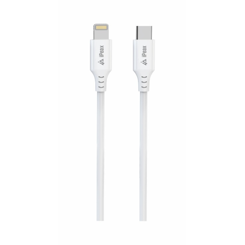 iPEAX TPU kabel USB-C / lightning 1 m, USB 2.0 - bílý