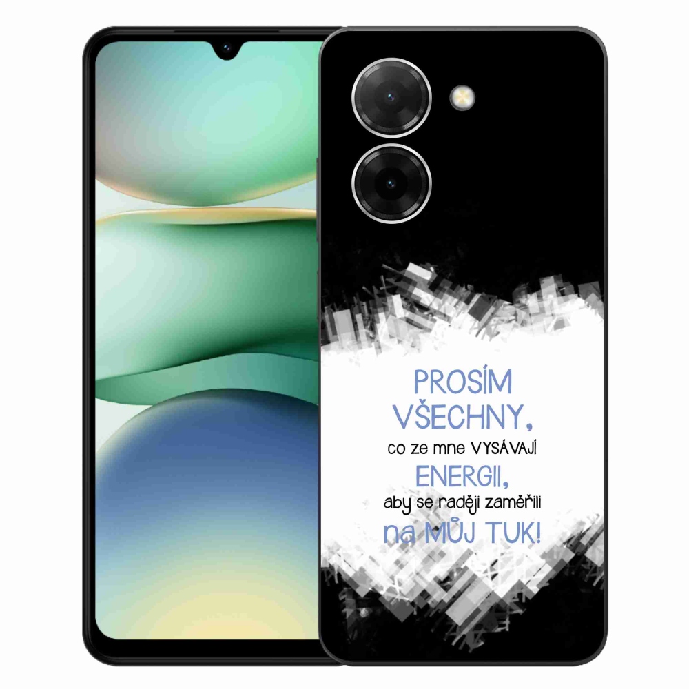 Gelový kryt mmCase na Xiaomi Redmi A5 (173.45x79.35x8.45mm) - vtipný text 1 modrý