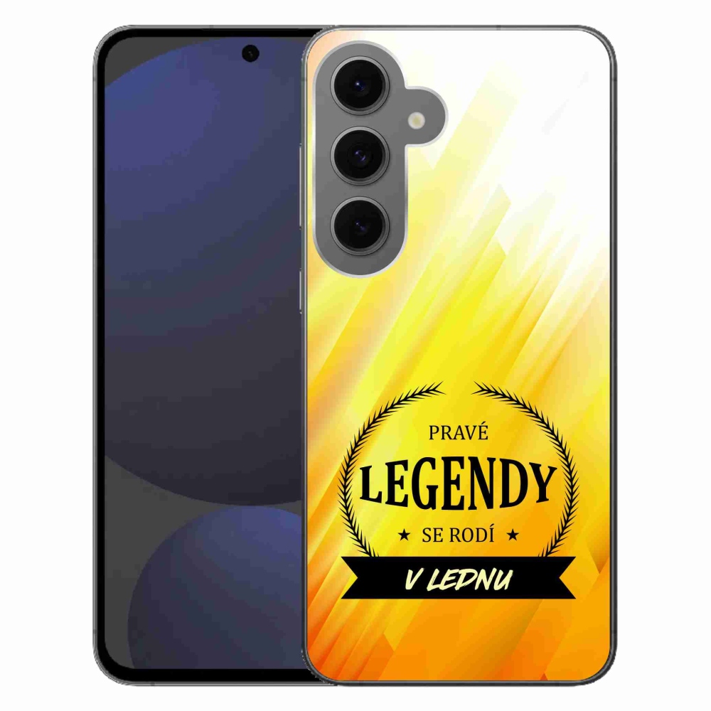 Gelový kryt mmCase na Samsung Galaxy S24 FE - legendy v lednu žluté pozadí