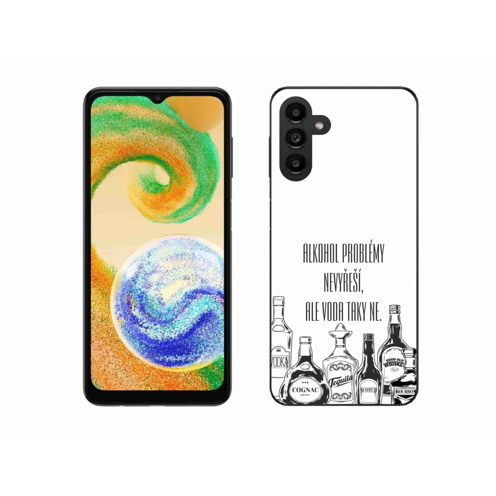 Gelový kryt mmCase na Samsung Galaxy A04s (164.7x76.7x9.1mm) - vtipný text bílé pozadí