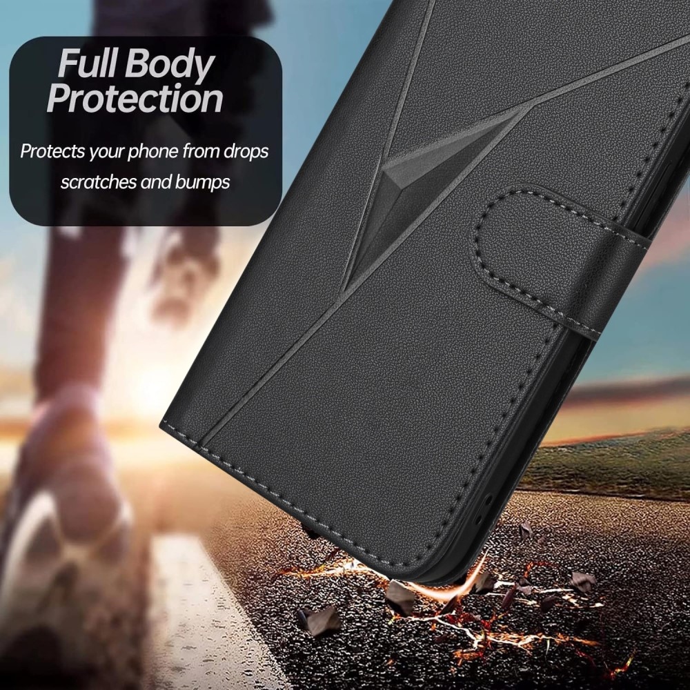 Triangles knížkové pouzdro na Vivo V50 Lite 4G/5G - černé