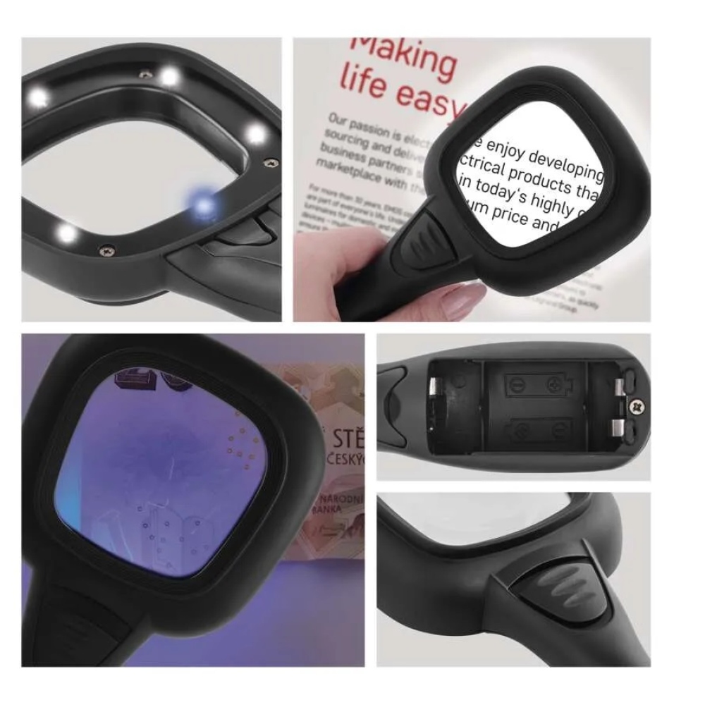 Ruční lupa s LED / UV osvětlením
