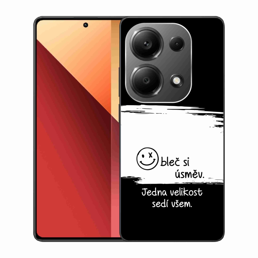 Gelový kryt mmCase na Xiaomi Redmi Note 13 Pro 4G/Poco M6 Pro  - vtipný text 8 bíločerné pozadí