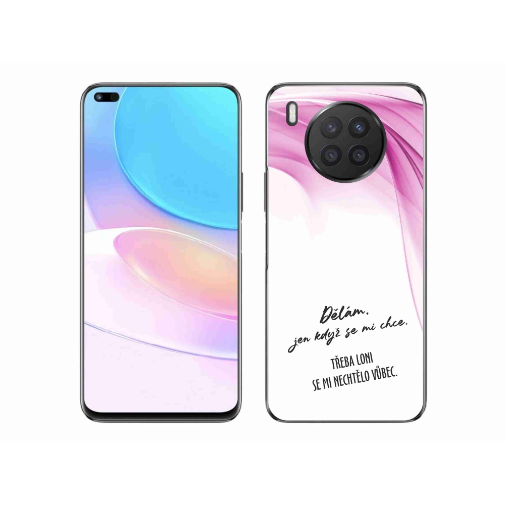 Gelový kryt mmCase na Huawei Nova 8i - vtipný text 12 bílé pozadí