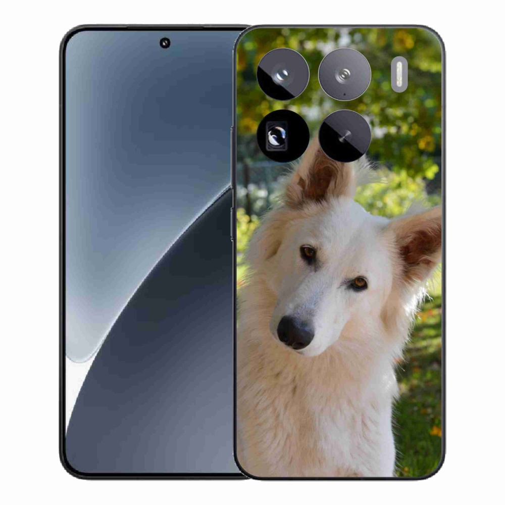 Gelový kryt mmCase na Xiaomi 15 Pro - bílý švýcarský ovčák 1