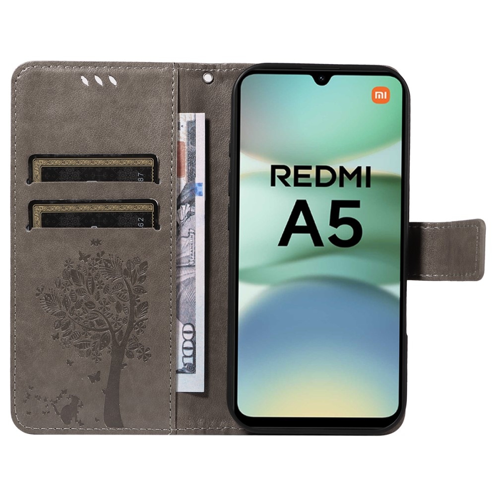 Trees knížkové pouzdro na Xiaomi Redmi A5 (171.7x77.8x8.3mm) - šedé