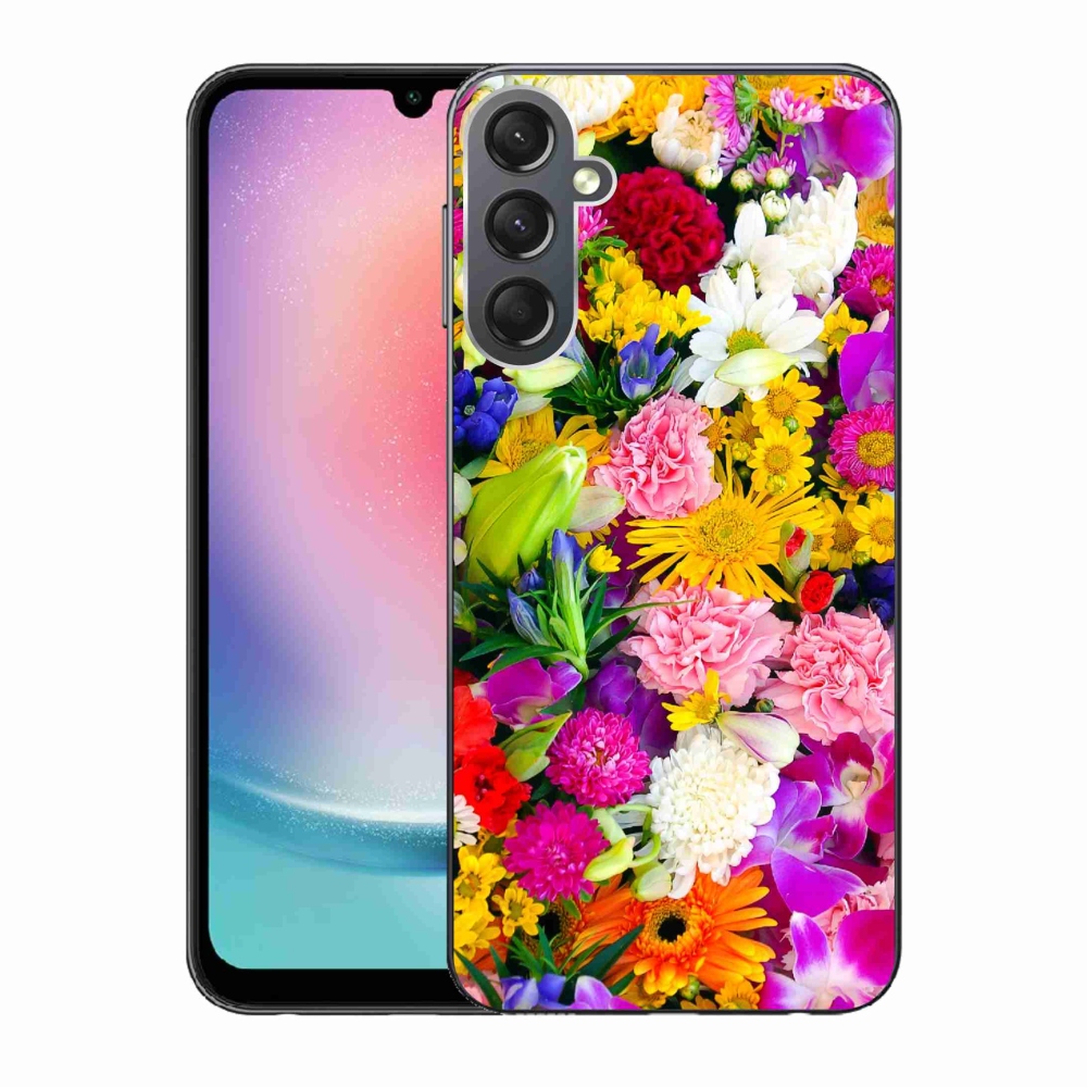 Gelový kryt mmCase na Samsung Galaxy A24 - květiny 12