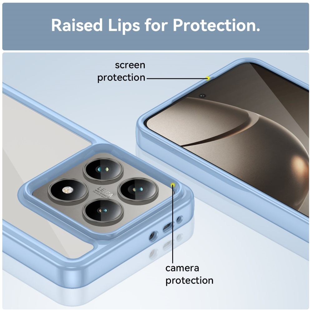 Gelový obal s pevnými zády na Xiaomi 14T/14T Pro - modrý