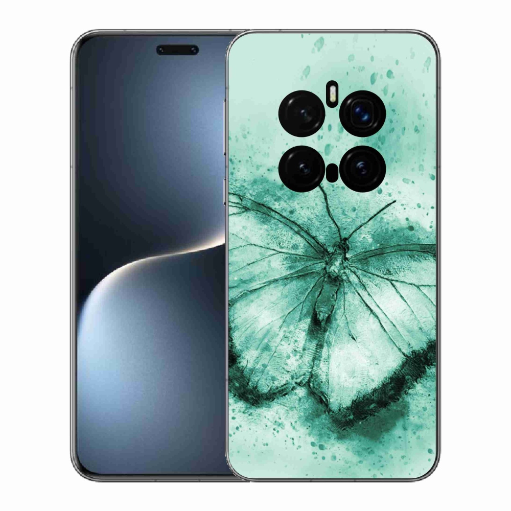 Gelový kryt mmCase na Honor Magic 7 Pro 5G - zelený motýl