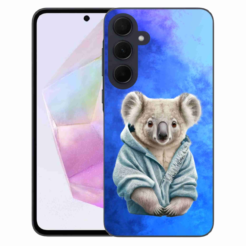 Gelový kryt mmCase na Samsung Galaxy A35 5G - koala ve svetru