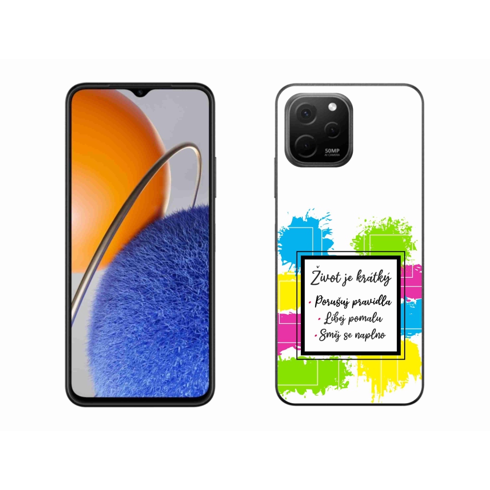 Gelový kryt mmCase na Huawei Nova Y61 - citát 5 bílé pozadí